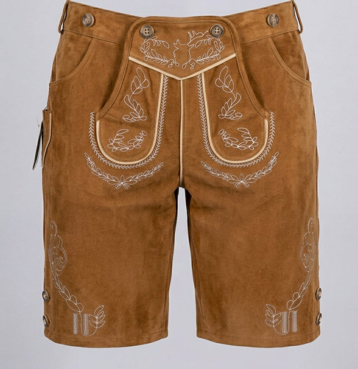 Men's Traditional Bavarian Knee Breeches with Embroidered Front Flap 6