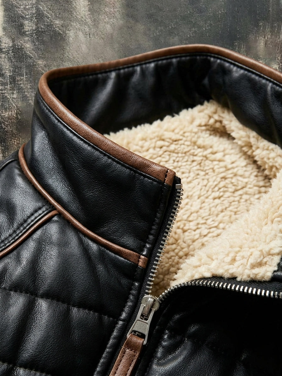 Elegant Jacket with Soft Fleece Lining and High Collar 3