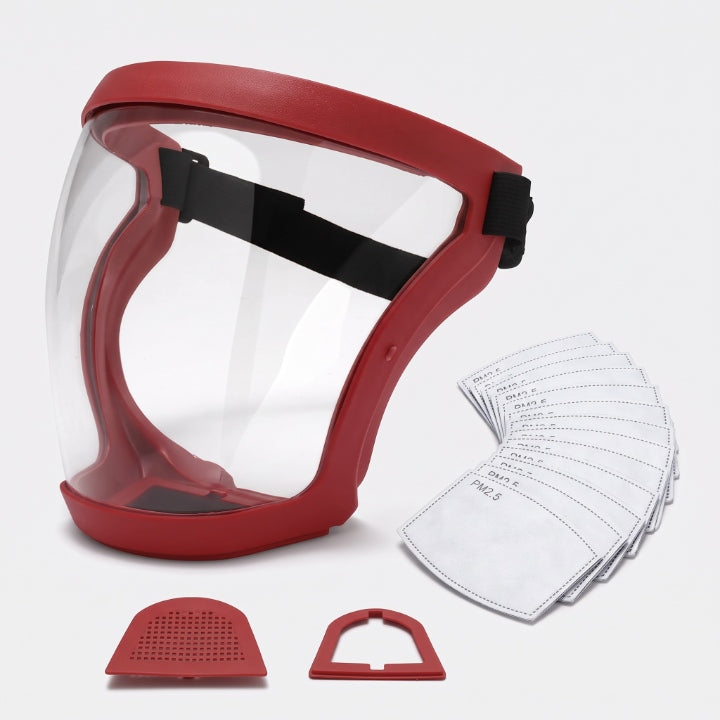 Clear Full-Face Shield with Replaceable Filters, Lightweight 210 g 7