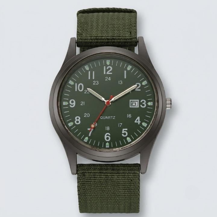 Military Watch with Nylon Strap – Water-Resistant, Shockproof, Glow Hands 7