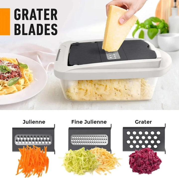Vegetable Cutter | Dice Slice and Grate | Collection Box & Safety Holder 2