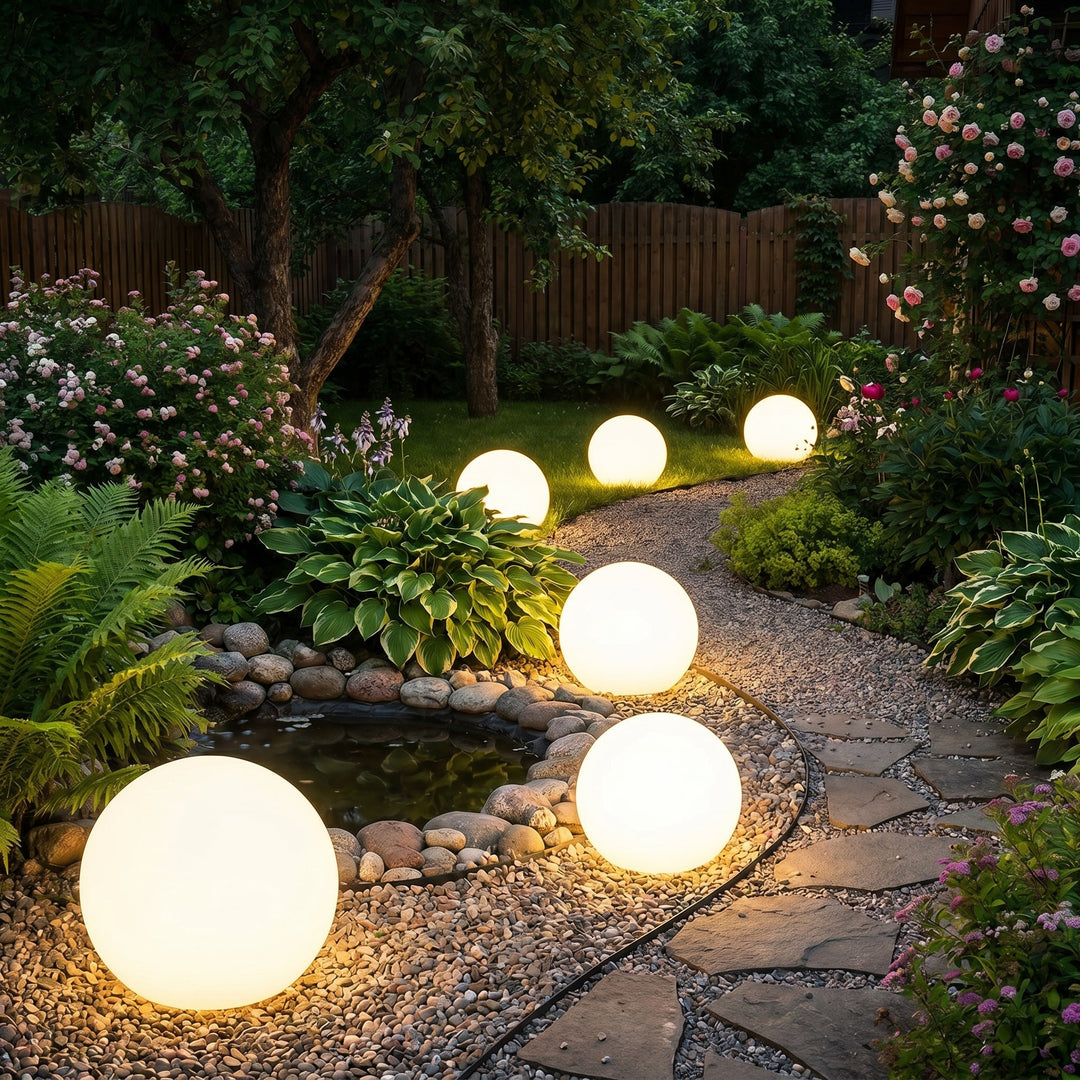 Solar Powered Garden Orb Light – Wireless Waterproof Outdoor Lamp 4