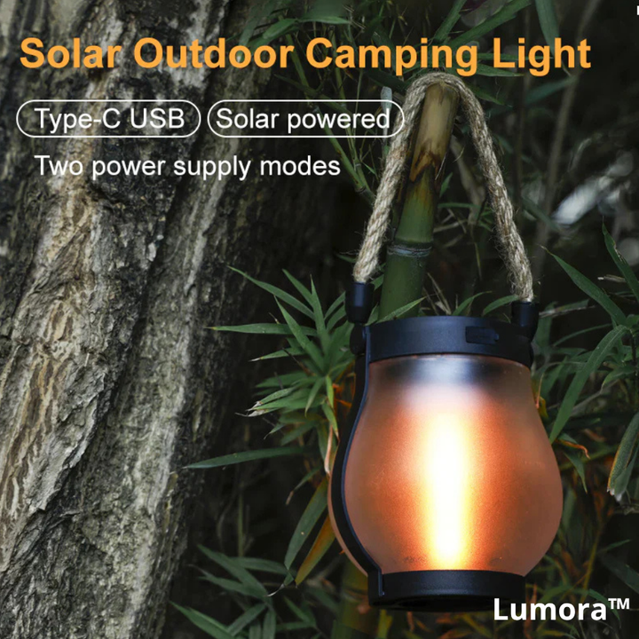 Solar Lantern Outdoor Light with Flickering Flame Effect 6