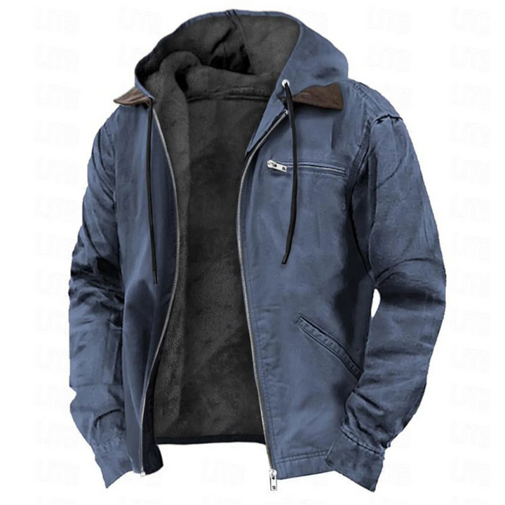 Men's Removable-Hood Winter Jacket - Warm Full-Zip Layer 4