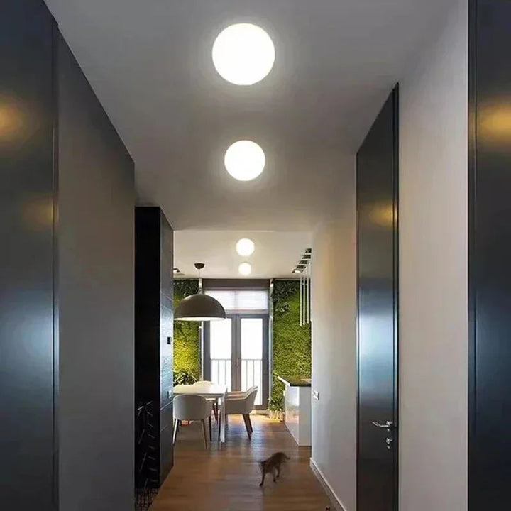Modern Opal Glass Sphere Ceiling Light for Hallways 1