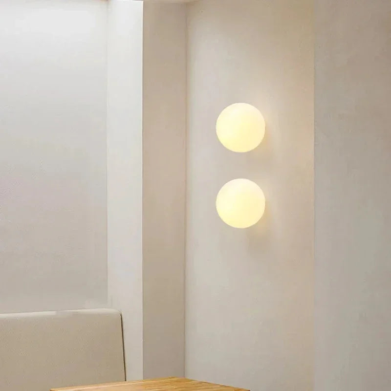 Modern Opal Glass Sphere Ceiling Light for Hallways 15