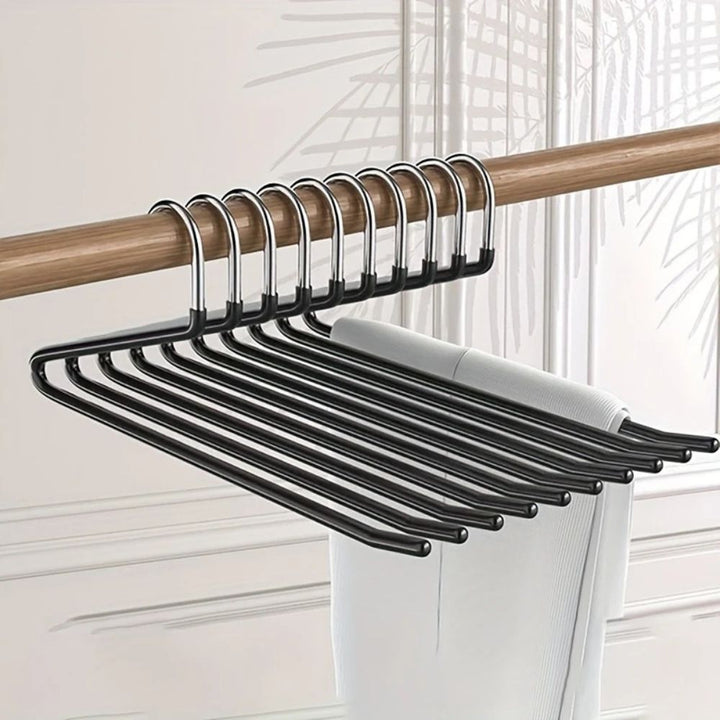 Z Shape Stainless Steel Pants Hangers, Space Saving Closet Organizer 1