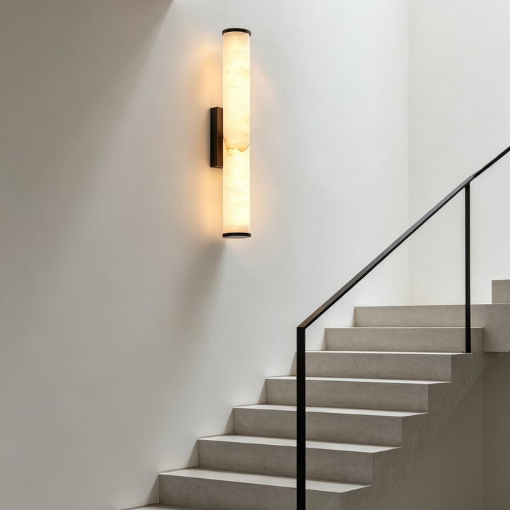 Spanish Marble Copper-Tone Wall Sconce, Modern Minimalist LED Wall Light 7