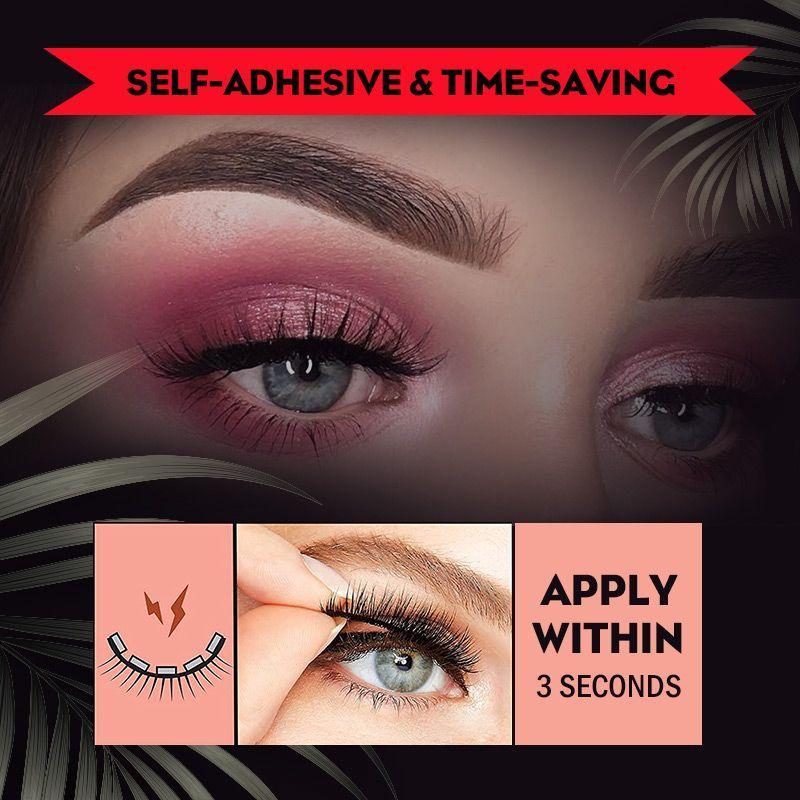 Self-Adhesive False Eyelashes, Reusable and Washable, No Glue Needed 8