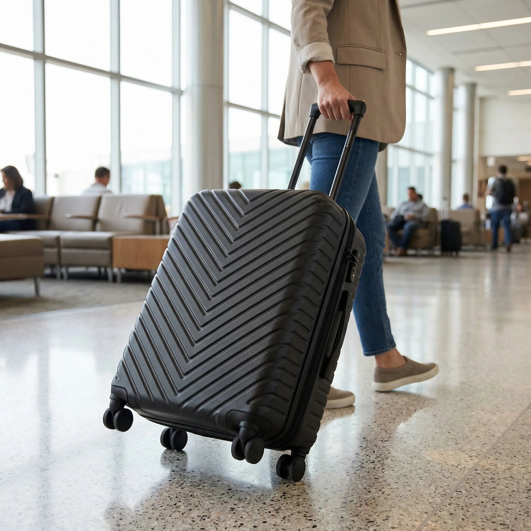 Hard-Shell Carry-On With Spinner Wheels - Jettova