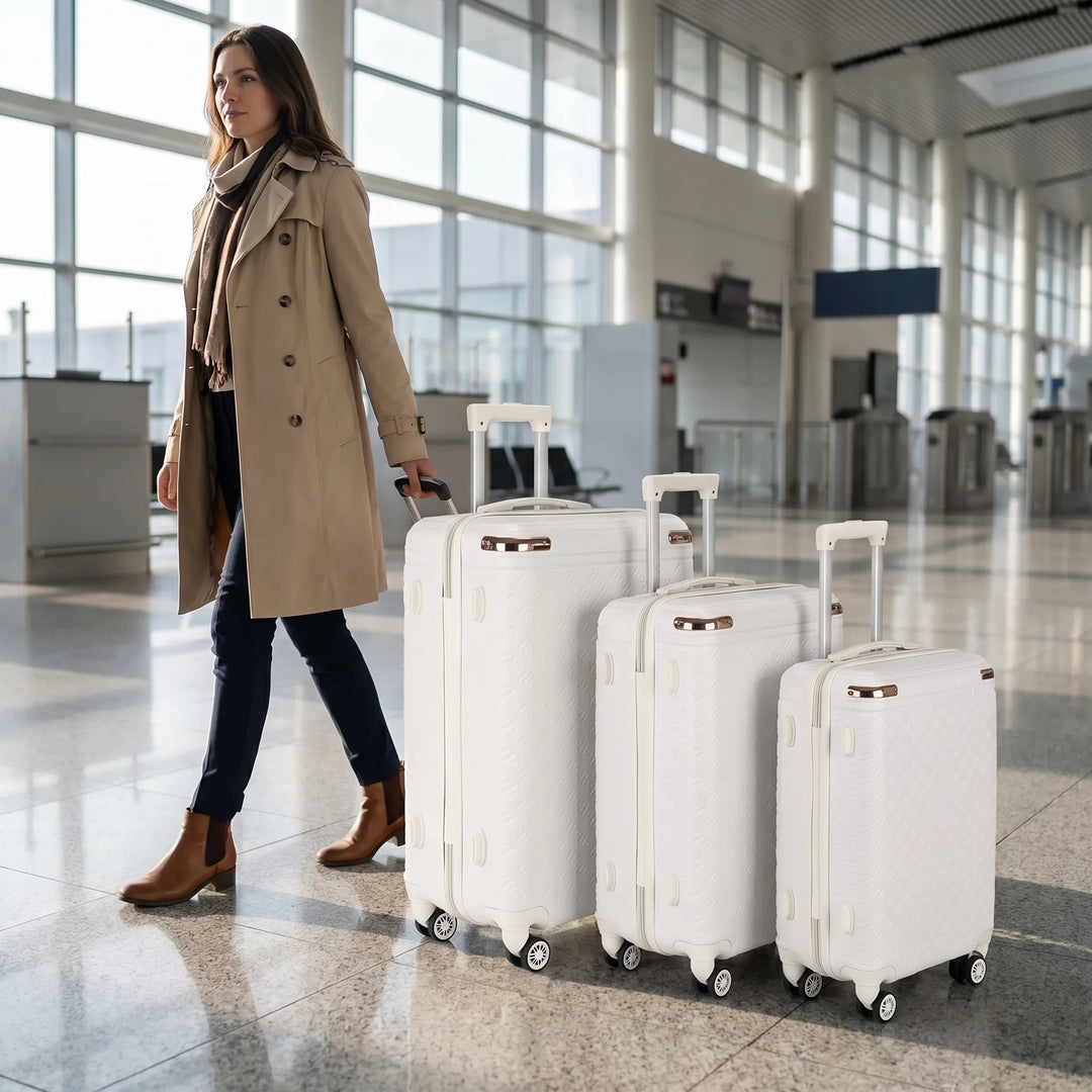 3-Piece hard Shell Spinner Luggage Set - Glidetrax