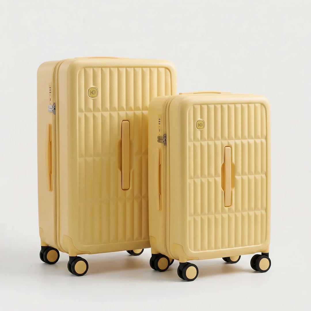 Large Hard-Shell Checked Suitcase With Spinner Wheels - Rolamex