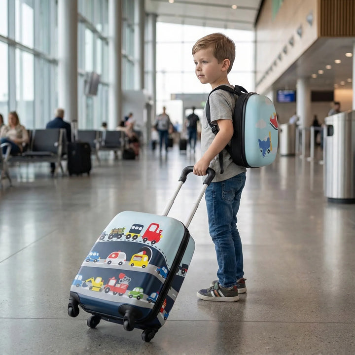 Hard-Shell Kids Suitcase And Backpack Set - Travelito