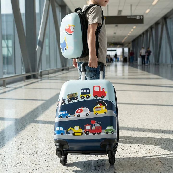 Hard-Shell Kids Suitcase And Backpack Set - Travelito
