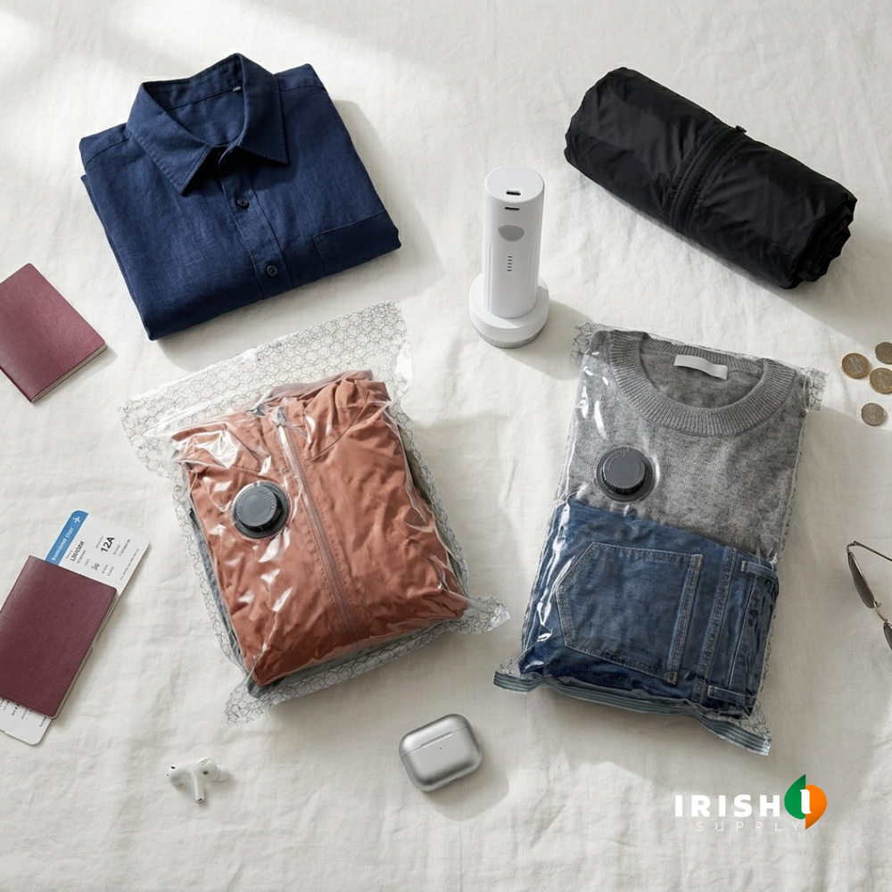 Electric Travel Vacuum Pump & Compression Bag Set 2