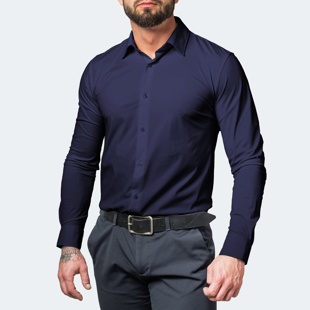 Men's No-Iron Shirt, Wrinkle-Free with Stretch Comfort 7