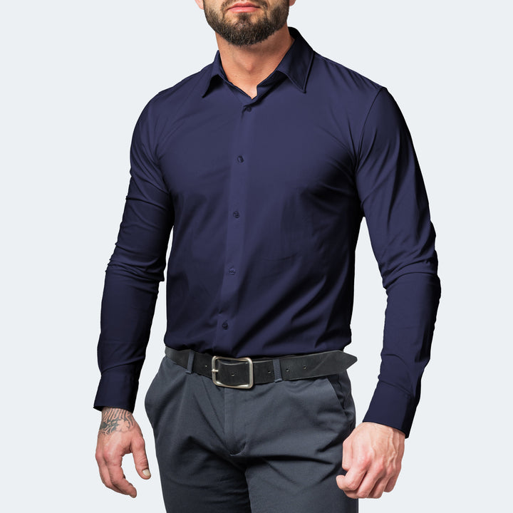 Men's No-Iron Shirt, Wrinkle-Free with Stretch Comfort 7