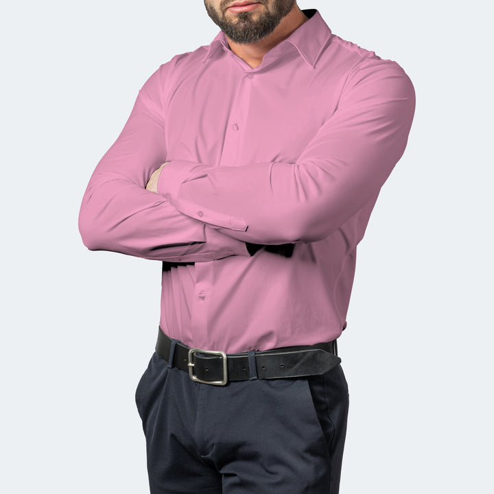 Men's No-Iron Shirt, Wrinkle-Free with Stretch Comfort 8