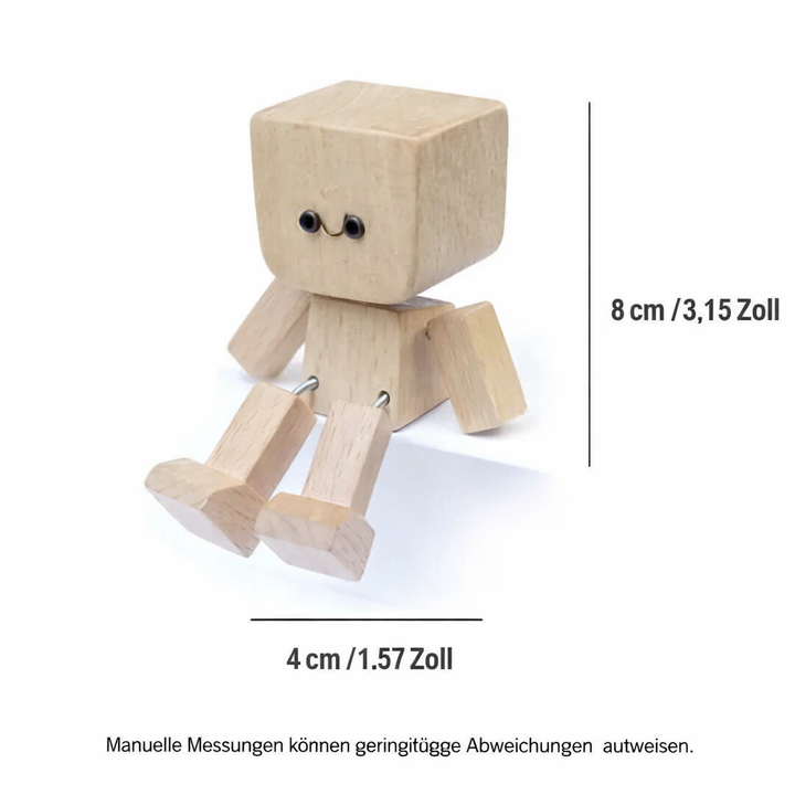 Wooden Rocking Figure Decor with 12 Interchangeable Faces 8