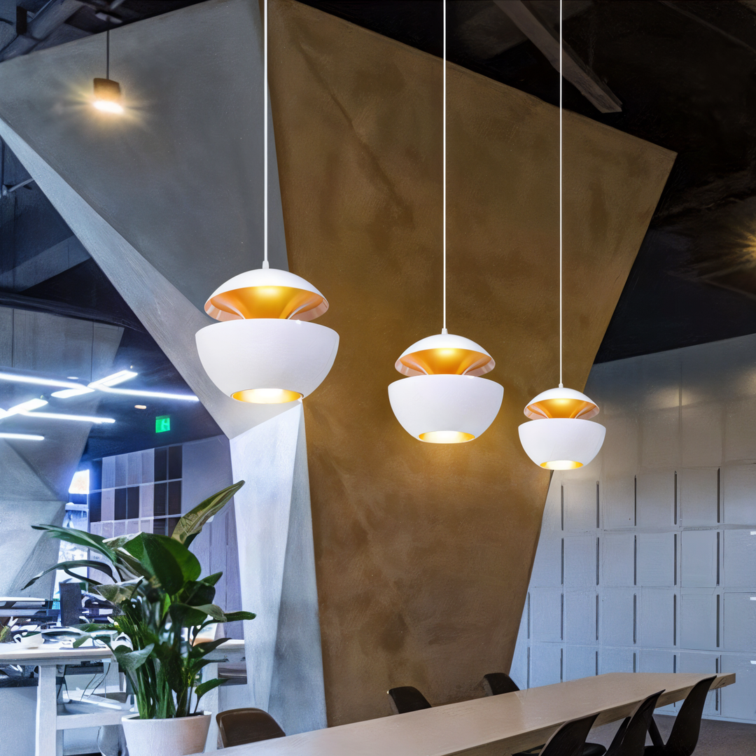 AppleGlow Pendant Light - Artistic E27 Fixture in Black & White 1