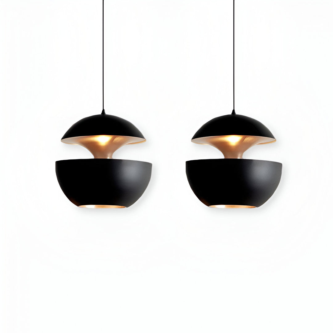 AppleGlow Pendant Light - Artistic E27 Fixture in Black & White 20