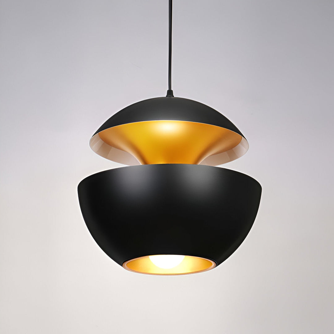 AppleGlow Pendant Light - Artistic E27 Fixture in Black & White 18