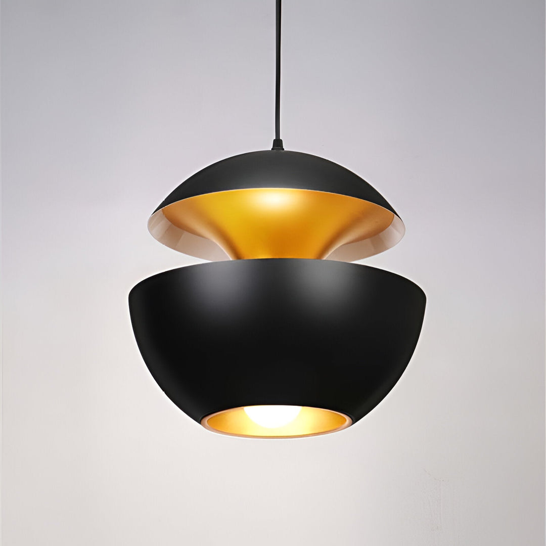 AppleGlow Pendant Light - Artistic E27 Fixture in Black & White 21