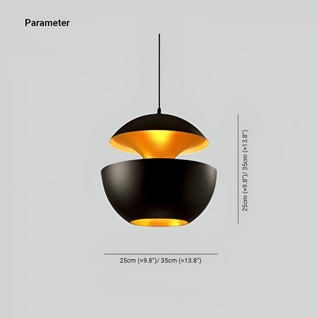 AppleGlow Pendant Light - Artistic E27 Fixture in Black & White 19