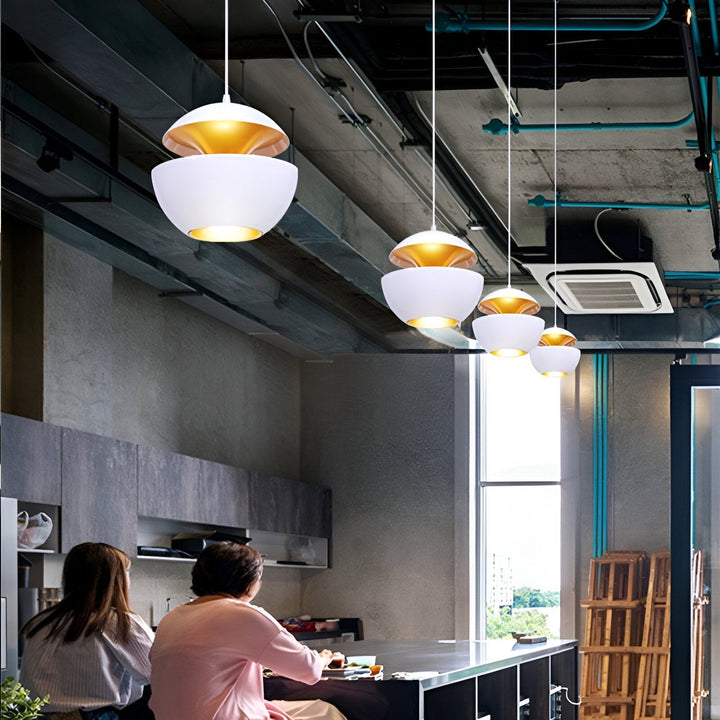 AppleGlow Pendant Light - Artistic E27 Fixture in Black & White 5