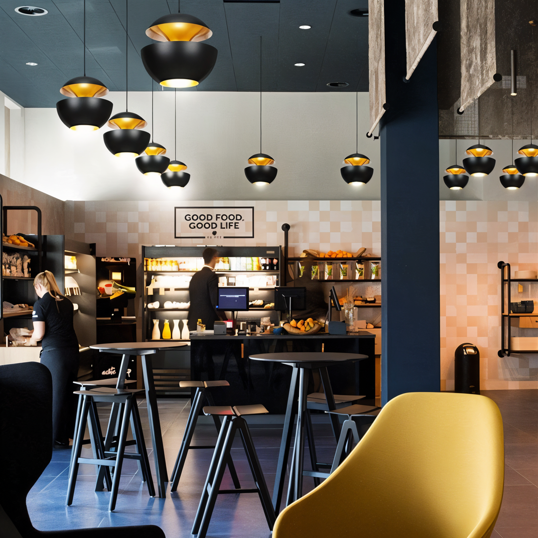 AppleGlow Pendant Light - Artistic E27 Fixture in Black & White 4