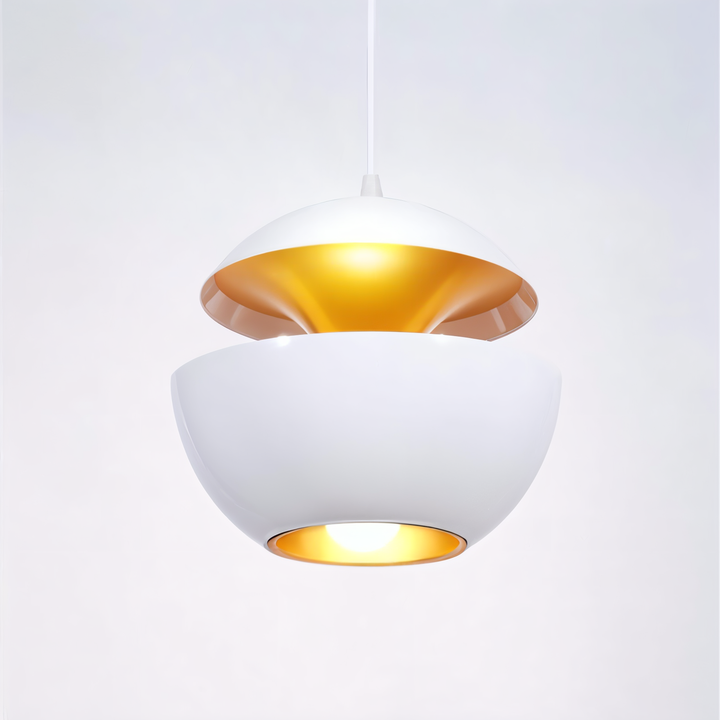 AppleGlow Pendant Light - Artistic E27 Fixture in Black & White 22