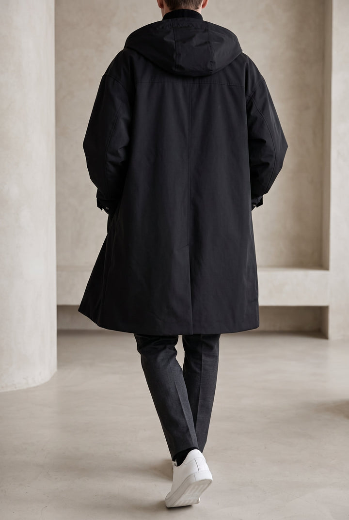 Men's Hooded Raincoat with Full-Length Zip and Storm Flap 7