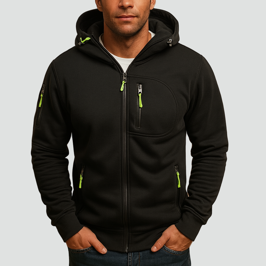 Men's Hoodie | Zip Closure & Adjustable Hood 2