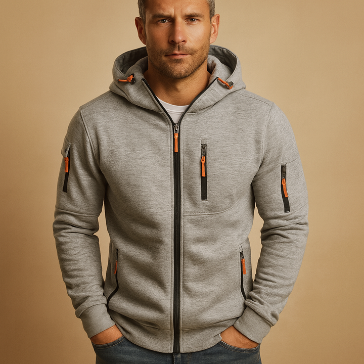 Men's Hoodie | Zip Closure & Adjustable Hood 6