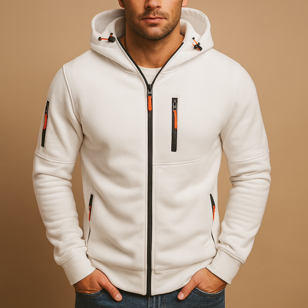Men's Hoodie | Zip Closure & Adjustable Hood 1