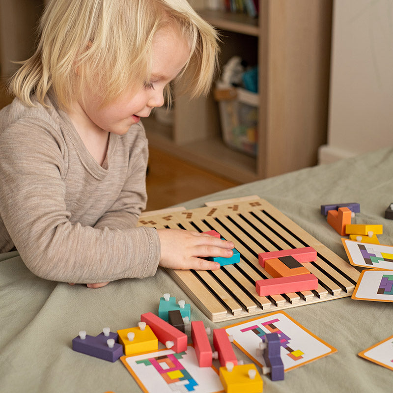 Wooden Montessori Tetris Stacking Puzzle - Educational Toy 7