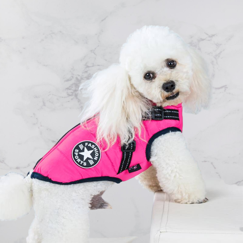 Dog Jacket with Built-In Harness, Windproof and Water-Resistant, Reflective 12