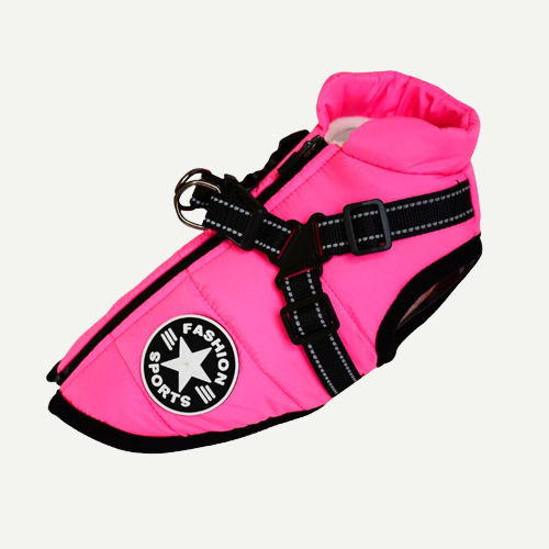 Dog Jacket with Built-In Harness, Windproof and Water-Resistant, Reflective 17