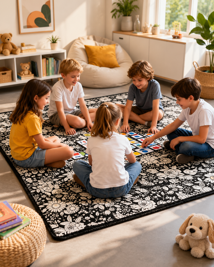 Color-In Cozy Blanket with Fabric Markers, Soft Velvety Throw 4