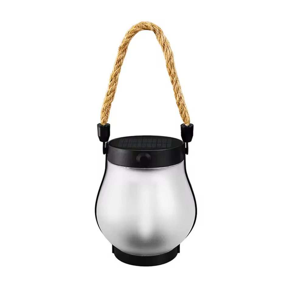 Solar Flame Effect Lantern, Automatic Weatherproof LED Outdoor Light 6
