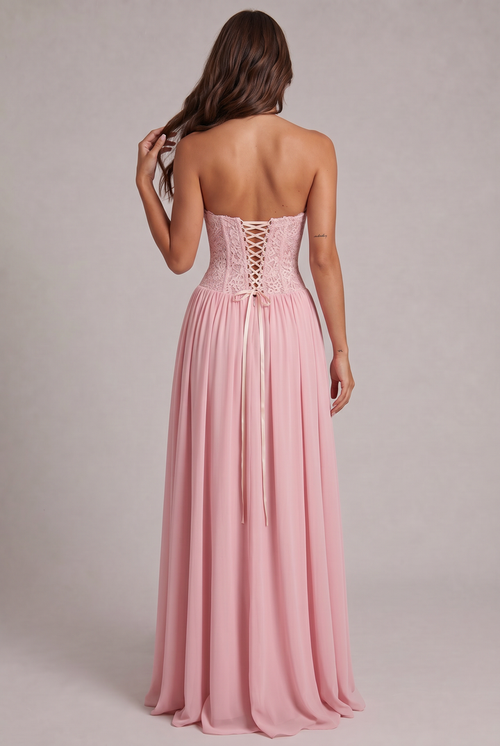 Faye Maxi Dress with Lace Corset Bodice 4