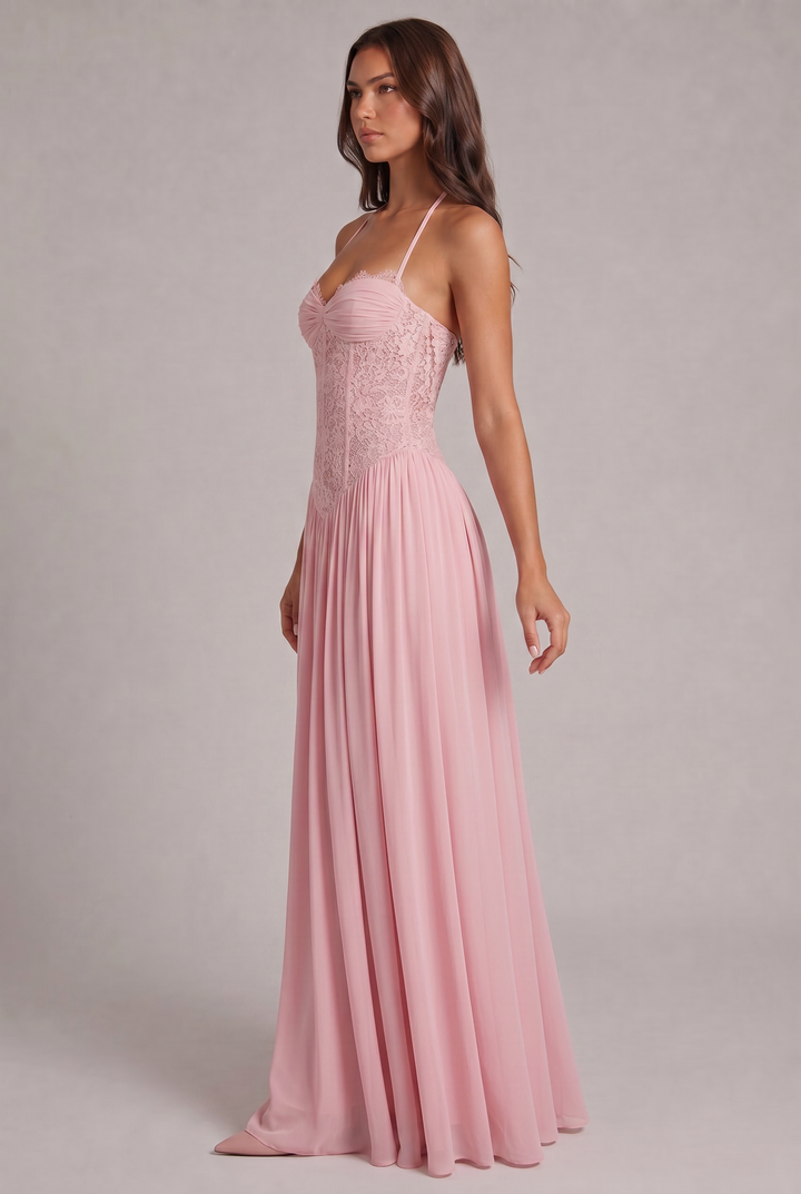 Faye Maxi Dress with Lace Corset Bodice 3