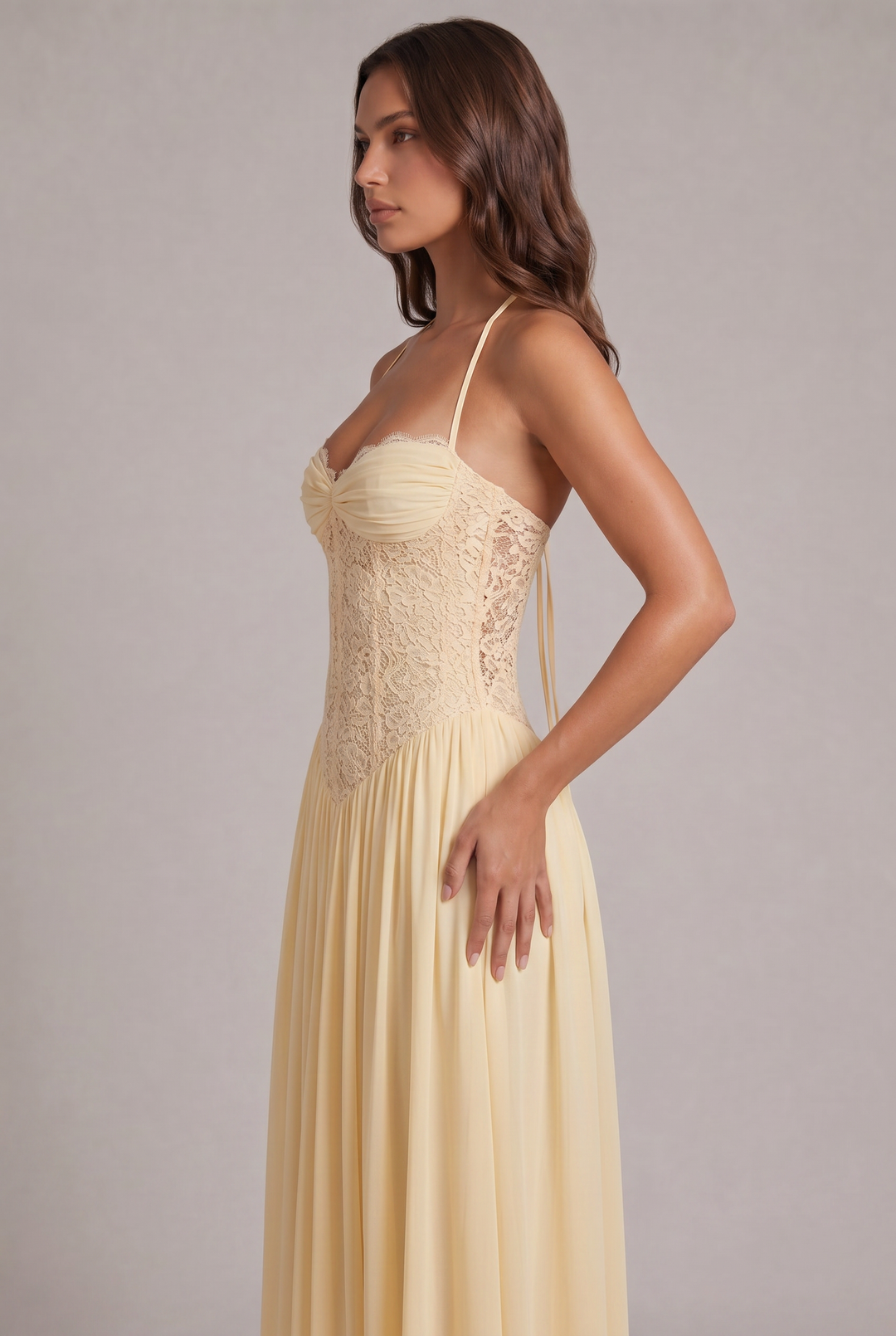 Faye Maxi Dress with Lace Corset Bodice 7