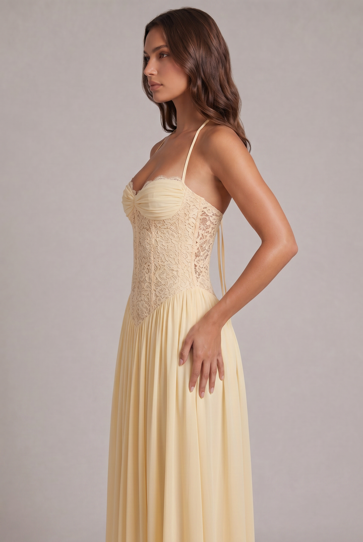 Faye Maxi Dress with Lace Corset Bodice 7