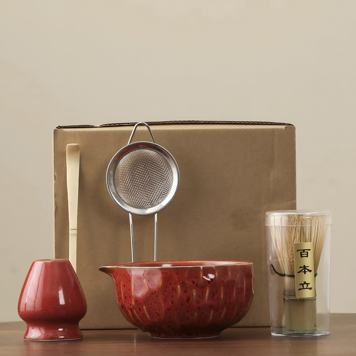 5-Piece Matcha Set with Handcrafted Ceramic Bowl and Bamboo Accessories 13
