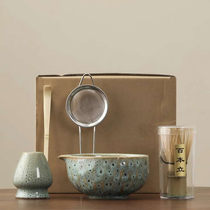 5-Piece Matcha Set with Handcrafted Ceramic Bowl and Bamboo Accessories 14
