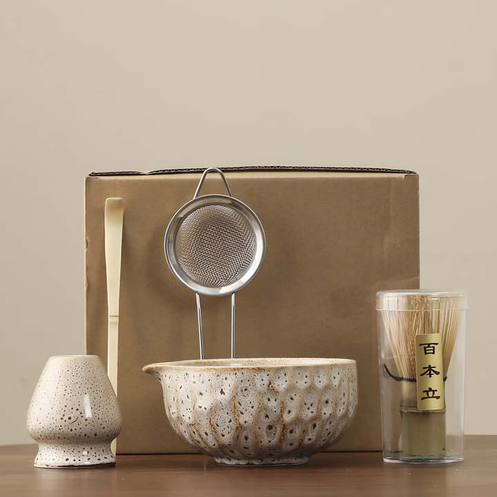 5-Piece Matcha Set with Handcrafted Ceramic Bowl and Bamboo Accessories 5