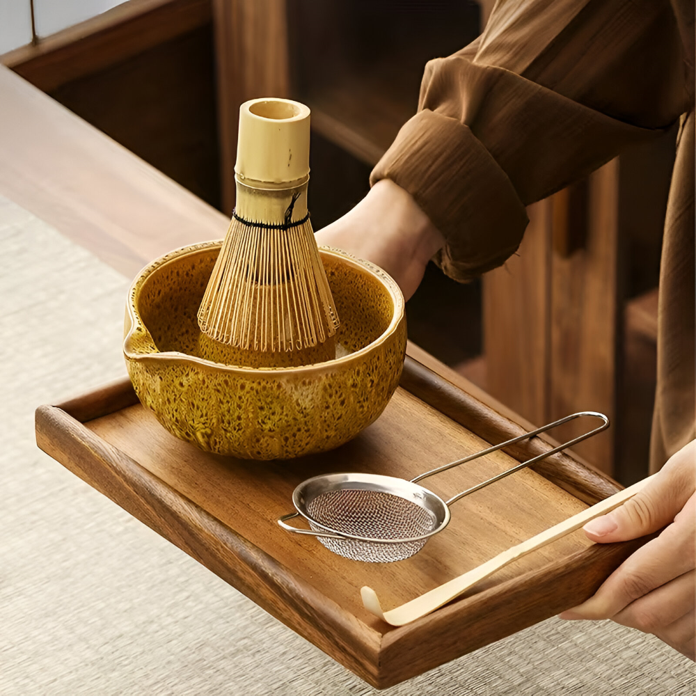 5-Piece Matcha Set with Handcrafted Ceramic Bowl and Bamboo Accessories 6