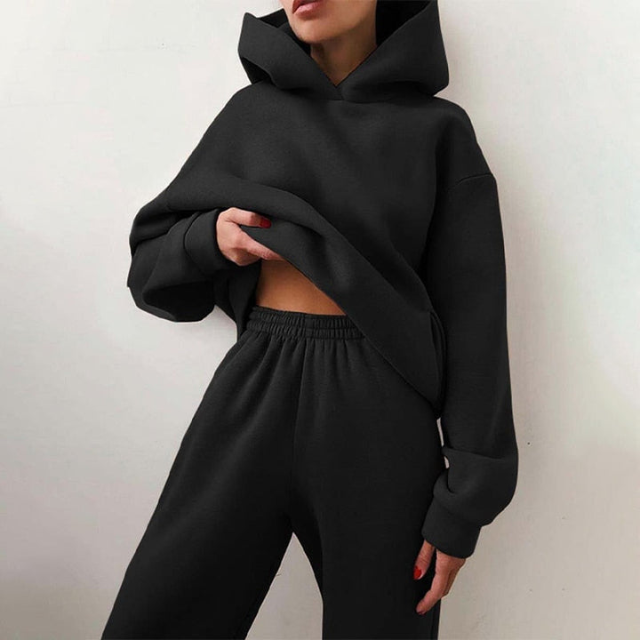Women's Jogger Set | 2-Piece Hoodie & Pants with Stretch Waist 2