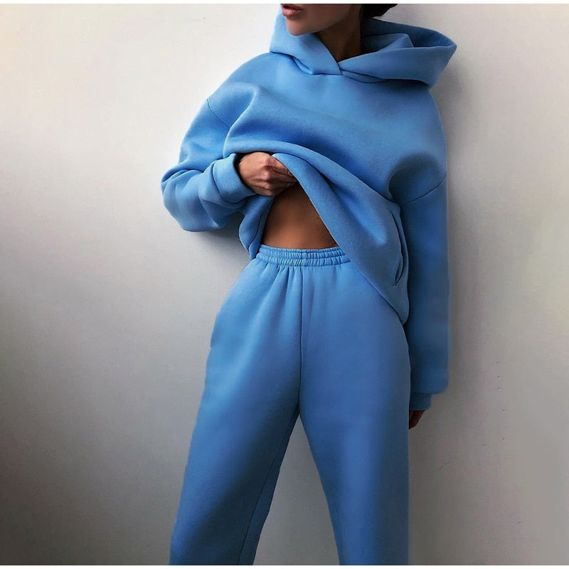 Women's Jogger Set | 2-Piece Hoodie & Pants with Stretch Waist 5